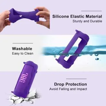 Stylish Silicone Case for JBL Flip 7 with Strap