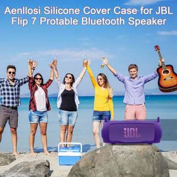Stylish Silicone Case for JBL Flip 7 with Strap