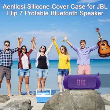 Stylish Silicone Case for JBL Flip 7 with Strap