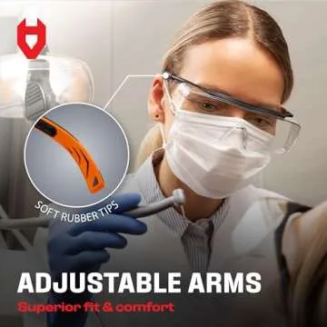 NoCry Safety Goggles Over Glasses with UV Protection