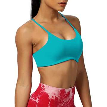 Aoxjox Women's Backless Workout Sports Bra - Soft Comfort