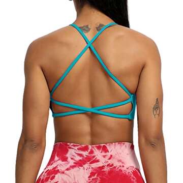 Aoxjox Women's Backless Workout Sports Bra - Soft Comfort