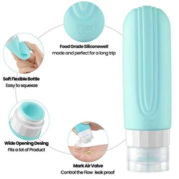 Moohemoo 19 Pack Travel Bottles Set - TSA Approved Travel Accessories for Toiletries