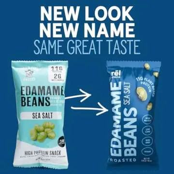 Rēl Snacks Roasted Edamame by Fred's Farm - Sea Salt, Low Calorie (0.9oz, 10-Pack) | Keto-Friendly,...