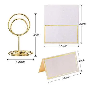 Toncoo Elegant Mini Table Number Holders and Cards