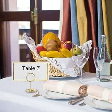 Toncoo Elegant Mini Table Number Holders and Cards
