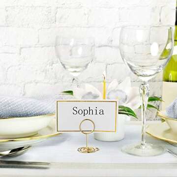 Toncoo Elegant Mini Table Number Holders and Cards