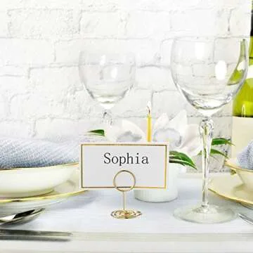 Toncoo Elegant Mini Table Number Holders and Cards