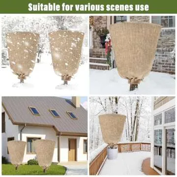 Riare Durable Burlap Winter Plant Cover Bags for Frost Protection