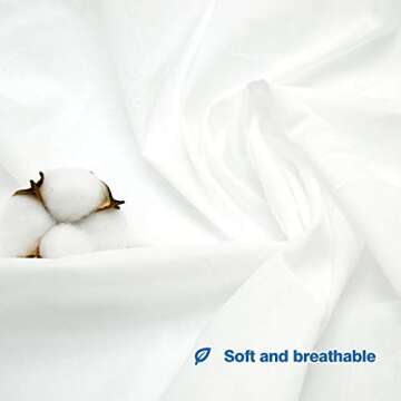 2 Yard White Cotton Fabric,Natural Cotton Poplin Fabric by The Yard,White Fabric,59 Inches Wide 100% Cotton Fabric,Soft Embroidery Muslin Quilting Fabric Material for Sewing Material Apparel Cloth