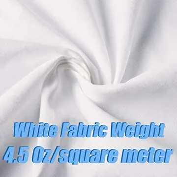 2 Yard White Cotton Fabric,Natural Cotton Poplin Fabric by The Yard,White Fabric,59 Inches Wide 100% Cotton Fabric,Soft Embroidery Muslin Quilting Fabric Material for Sewing Material Apparel Cloth