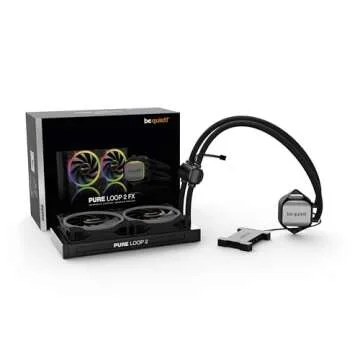 be quiet! Pure Loop 2 FX 240mm, CPU Liquid Cooler for Intel Core i3/i5 or AMD Ryzen 3/5, ARGB LED Illumination, 2X Light Wings PWM high-Speed Fan -BW013 Black
