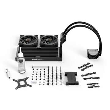 be quiet! Pure Loop 2 FX 240mm, CPU Liquid Cooler for Intel Core i3/i5 or AMD Ryzen 3/5, ARGB LED Illumination, 2X Light Wings PWM high-Speed Fan -BW013 Black