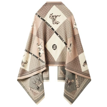 nratto Scarf for Women Pashmina Shawl Wrap for Evening Dress Gift for Women Coffee