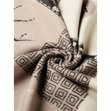 nratto Scarf for Women Pashmina Shawl Wrap for Evening Dress Gift for Women Coffee