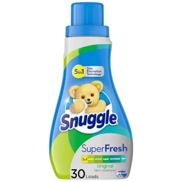 Snuggle Plus Super Fresh Liquid Fabric Softener with Odor Eliminating Technology, 31.7 Fluid Ounces ...