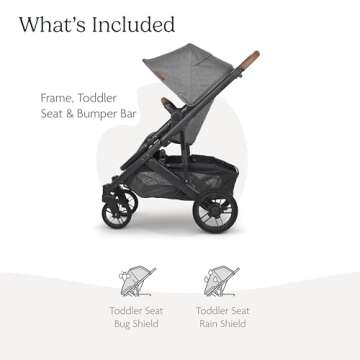 UPPAbaby Cruz V2 Stroller/Full-Featured Stroller with Travel System Capabilities/Toddler Seat, Bumpe...