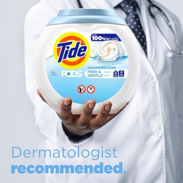 Tide PODS Free & Gentle Laundry Detergent Soap Pacs 81 Count