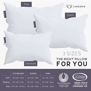 Lincove Cloud Down Pillow - Luxury Canadian Comfort