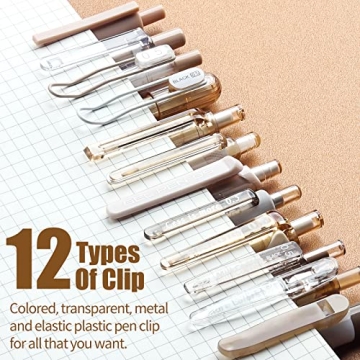 12 Pack Pastel Gel Ink Pens with Highlighter Smooth Writing