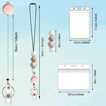 Retractable Badge Reel with Lanyard - Fashionable ID Card Necklaces for Professionals