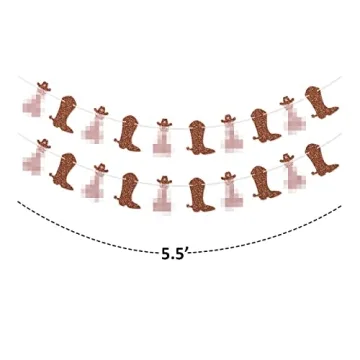 Boot and Cowboy Hat Garland for Bachelorette Party