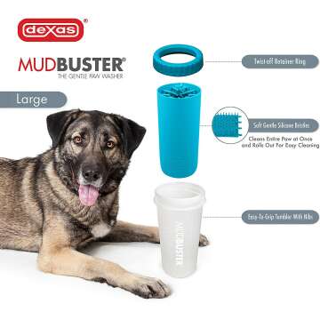 Dexas MudBuster Dog Paw Cleaner - Large, Blue