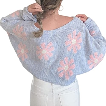 Kaenwang Women's 2 Piece Floral Knit Outfits for Casual Wear