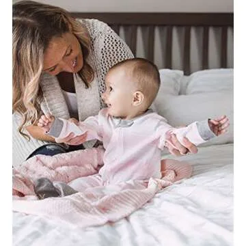 Burt's Bees Baby Baby Girls' Sleep and Play Pajamas, 100% Organic Cotton One-Piece Romper Jumpsuit Zip Front Pjs, Ditsty Floral, 9 Months