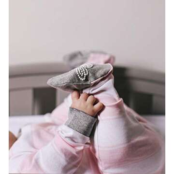 Burt's Bees Baby Baby Girls' Sleep and Play Pajamas, 100% Organic Cotton One-Piece Romper Jumpsuit Zip Front Pjs, Ditsty Floral, 9 Months