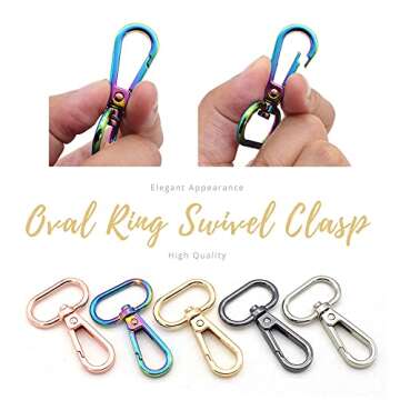 Noyin Rainbow Swivel Snap Clasp for Creative Projects