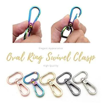 Noyin Rainbow Swivel Snap Clasp for Creative Projects