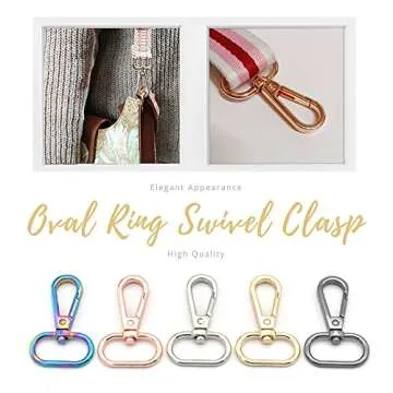 Noyin Rainbow Swivel Snap Clasp for Creative Projects