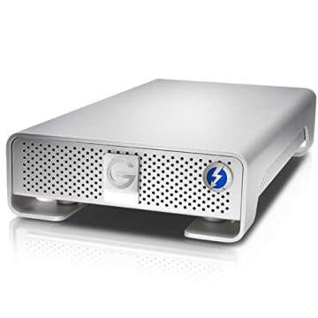 G-Technology 10TB G-DRIVE with Thunderbolt and USB 3.0 Desktop External Hard Drive, Silver - 0G05024