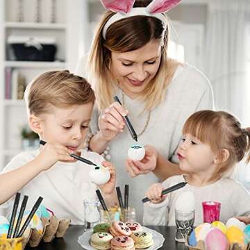 Lhedon 4 Pcs Black Edible Food Coloring Markers