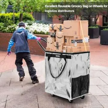 Durable Large Reusable Grocery Bag on Wheels for All Uses