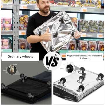 Durable Large Reusable Grocery Bag on Wheels for All Uses