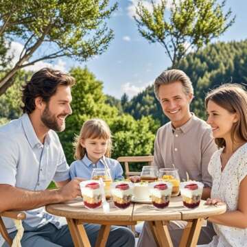 ShiningCandy 50 Pack 5 oz Desert Cups with Lids and Spoons, Plastic Dessert Cups, Parfait Cups, Small Clear Plastic Yogurt Cups Great for Desserts, Appetizers, Pudding, Wedding Birthday Party Supplies