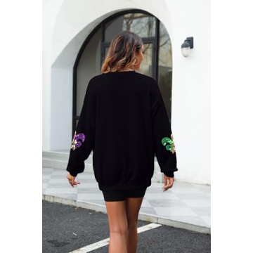 Vibrant LUKYCILD Mardi Gras Sweatshirt for Women