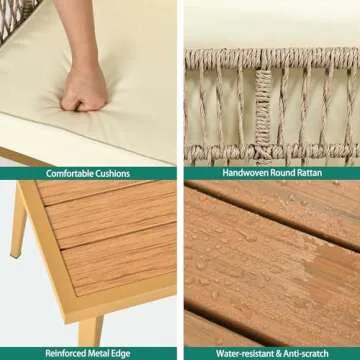 YITAHOME Durable Outdoor Rattan Furniture Set for Everyone