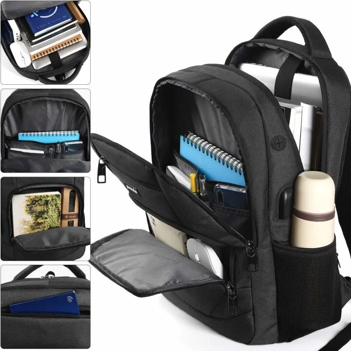 15.6 Inch Backpack with USB Charging for School & Travel