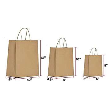 Qutuus Kraft Paper Bags Bulk for Eco-Friendly Gifting