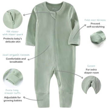 O2 BABY Organic Cotton Baby Pajamas for Newborns