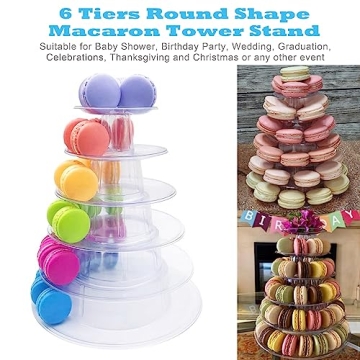 6 Tiers Adjustable Macaron Stand for Celebrations