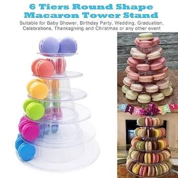 6 Tiers Adjustable Macaron Stand for Celebrations
