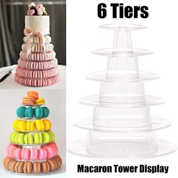 6 Tiers Adjustable Macaron Stand for Celebrations