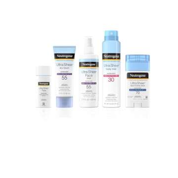 Neutrogena Ultra Sheer Body Mist Sunscreen Spray Broad Spectrum SPF 30, Lightweight, Non-Greasy & Water Resistant, Oil-Free & Non-Comedogenic, Oxybenzone-Free UVA/UVB Sunscreen Mist, 5 oz (Pack of 3)