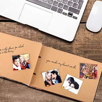 LINKEDWIN Our Adventure Book, Up Scrapbook Album with Movie Themed Postcards, Wedding and Anniversar...