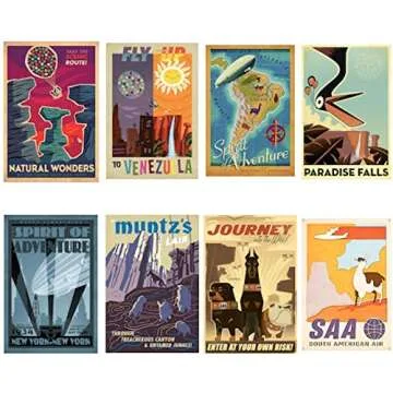 LINKEDWIN Our Adventure Book, Up Scrapbook Album with Movie Themed Postcards, Wedding and Anniversary Photo Album, Memory Keepsake, 11.6 x 7.5 inch, 80 Pages (Light Brown Pages)