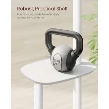 Stylish VASAGLE Coat Rack with 8 Hooks and Shelf